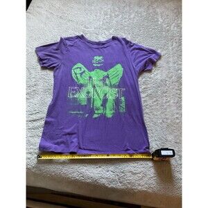 Halloween Gear the exorcist t-shirt purple Size M Graphic Glows UV Light Horror